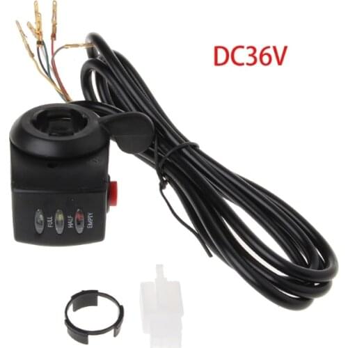 E-bike 36V E-Bicycle Thumb Throttle Handle Bar Grip Gas Twist Throttle Electric Scooter F19A