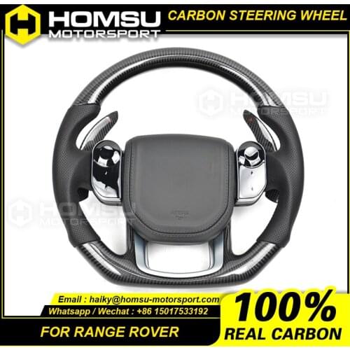 Custom alcantar led carbon fiber LED steering wheel For landrover Range Rover racing wheel convertible
