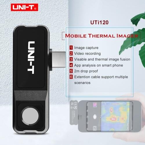 UNI-T Thermal Camera UTi120 Mobile Phone Image Capture Video Recorder Android Type-C Detect Water Pipe Floor Heating -20~400