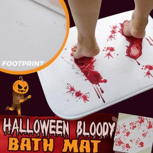 New Style Horrible Floor Mat Halloween Bloody Color Changing Carpet Bath Mat That Will Change Color Turns Red In Water Foot Pad