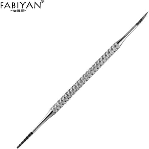 Nail Art File Cuticle Spoon Pusher Remover Dead Skin Groove Pick Manicure Pedicure Tools 1Pc Stainless Steel 2 Way Multifunction