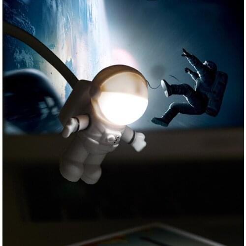 1PC Creative Spaceman Astronaut LED Flexible USB Night Light for Kids Toy Gifts Laptop PC Notebook Novelty Glow in the Dark Toys