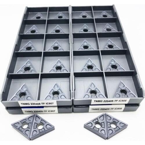 10PCS TNMG220408 TF IC907 IC908TNMG220408 TF IC908 IC907 Carbide Lathe Tool Parts Turning Tool Milling Cutter CNC Tool TNMG