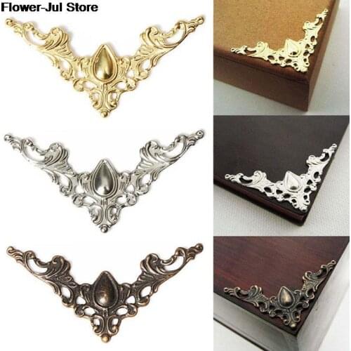 12Pcs Albums Menus Folders Notebook Corner Protectors Metal Book Scrapbooking Corner Protectors Home Decoration Accessories