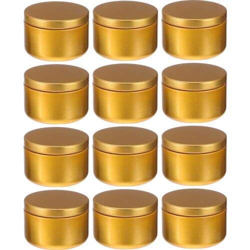 12PCS Candle Tin Travel Tins Round Metal Tins Candle Containers Candle Jars