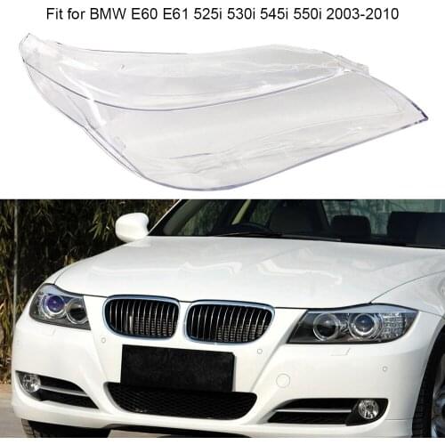 2 pcs Car Headlight Lens Glass Lampcover Cover Lampshade Bright Shell product Fit for BMW E60 E61 525i 530i 545i 550i 2003-2010