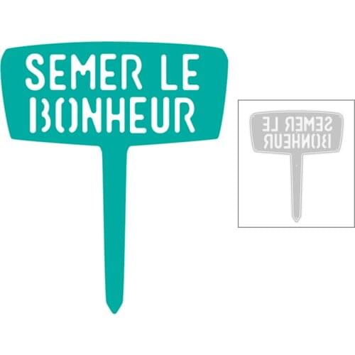 2020 New French Sowing Happiness Metal Cutting Dies For Embossing Cut Paper Decoration Greeting Card Album Scrapbooking No Stamp