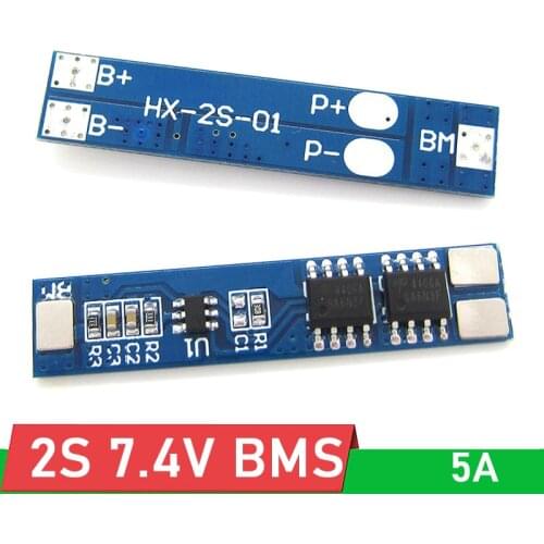 2S 7.4V 5A BMS 8.4V Charger PCB Protection Board 7A current limit For 2 Packs 18650 polymer Li-ion lithium Battery
