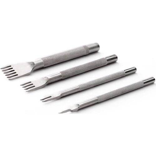 3/4/5/6mmLeather Craft Tools Hole Punches Lacing Stitching Tool Hand-stitched High-gradewhite Steel