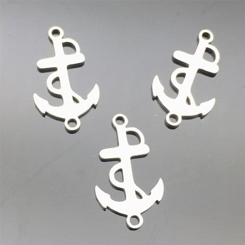 Fine Anchor Pendant Jewelry Steel 5pcs Small anchor Handmake Jewelry Design connector Body Jewelry Making Findings