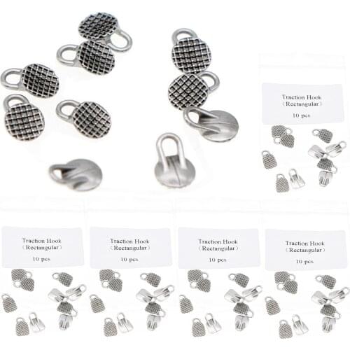 50 Pcs Dental Orthodontic Caplin Hook Traction Hook 3mm Diameter Round Bondable