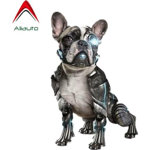Aliauto Personality Car Sticker Cretive Mechanical Dog PVC Decal for Automobiles Motorcycles Laptop Volkswagen Audi A3,15cm*9cm