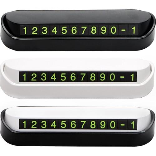 Car Accessories Drawer Style Phone Number Parking Plate Car Styling Car Temporary Parking Card Auto Stickers Rocker Switch