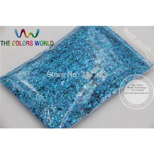 1.0MM Laser Blue Dazzling Hexagon Spangles Hot Selling Colorful Glitter for sewing