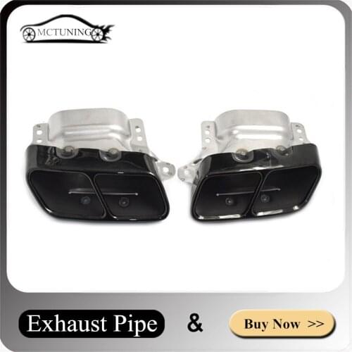 1 Pair Black /Silver Car Rear Muffler Tailpipe Exhaust System For M-ercedes B-enz W221 S Class Change S300 S350 S600 A45 W167