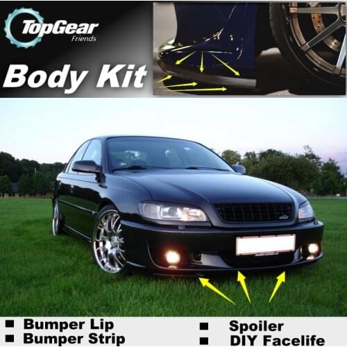 Bumper Lip Deflector Lips For Opel Omega B1 B2 For Vauxhall For Lotus Omega Front Spoiler Skirt For TopGear Fans/ Body Kit Strip