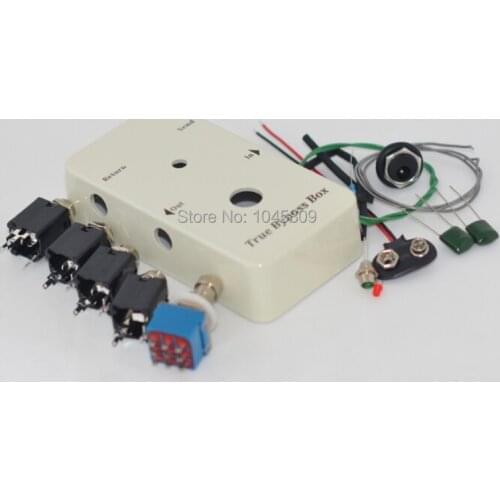 DIY Loop Electric Guitar Effect Pedal switch kitTrue Bypass Aluminum Pedals White Box Foot Pedal Switch