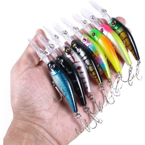 HENGJIA 1Pcs Fishing Lure 9.5cm 9g Hard Plastic Minnow Isca Artificial Crankbait Swimbait Fishing Tackle