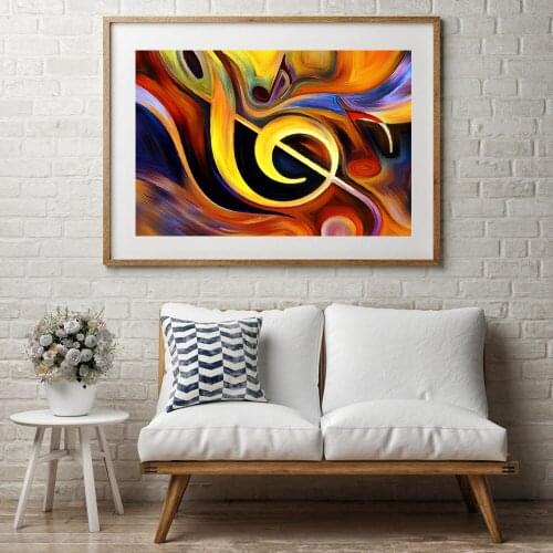 Sense Of Art Music Artwork Prints Exhibition Vintage Canvas Poster Abstract Studio Pictures for Living Room