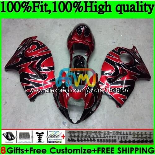 Injection For SUZUKI Hayabusa Red flames GSXR 1300 GSXR-1300 57BS.287 GSXR1300 08 13 14 15 16 2008 2013 2014 2015 2016 Fairing