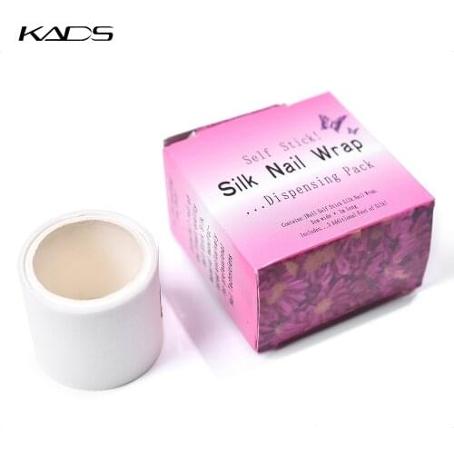 KADS Silk Fiberglass For Nail Extension Form Self Adhesive UV Gel Building Fiber French Nail Wrap Repair Reinforce Nail Tips