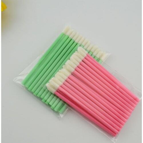 50pcs Disposable Make Up Lip Brush Lipstick Gloss Wands Applicator Makeups Lip Brushes Portable Extension Cosmetic Beauty Tool