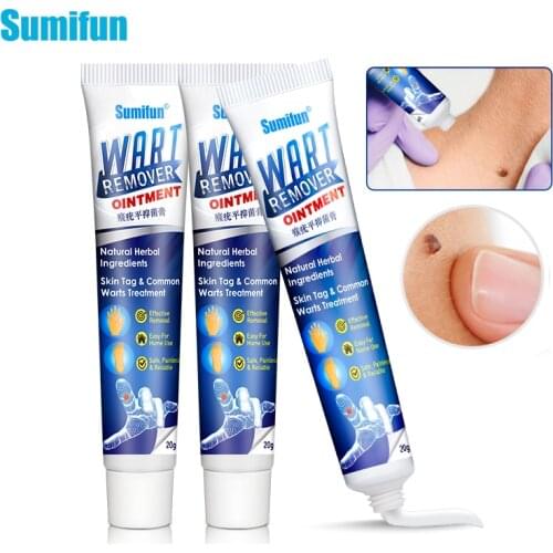 Hot! 3pcs Sumifun Warts Remover Antibacterial Ointment Wart Treatment Cream Skin Tag Remover Herbal Extract Corn Warts Plasters
