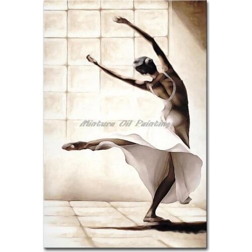 Ballet Dancers Direct From Artist 100% Hand painted Modern Abstract Oil Painting On Canvas Wall Art Home Decoration 50x90cm