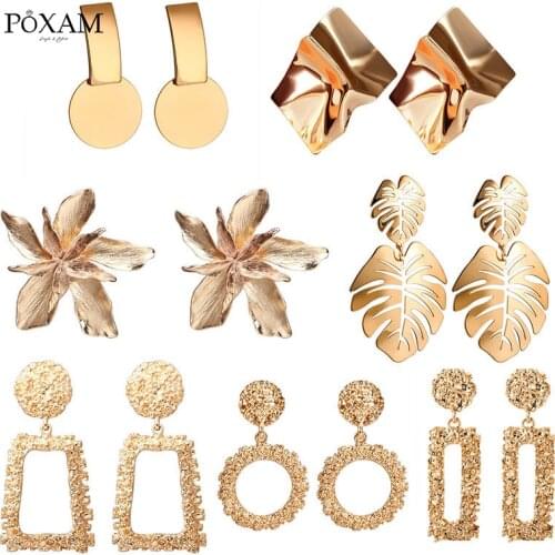 Fashion Statement Earrings 2019 Big Geometric Round Earrings For Women Hanging Dangle Earrings Drop Earing Modern Female Jewelry