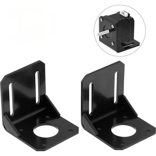 Nema23 Mounting L Bracket 57 Stepper Motor Fitted Black Alloy Steel Mounting Bracket NEMA 23 NEMA17 Mount for 42/57