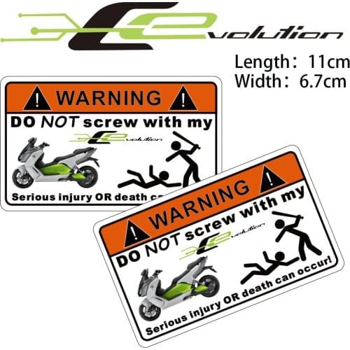 KODASKIN Motorcycle Cheap 2D Creative Warning Sticker Decal for BMW C Evolution