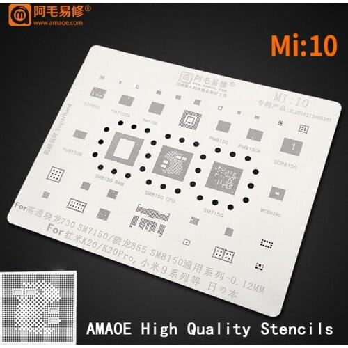 SM7150 855 SDM855 SM8150 For Redmi K20/K20 pro/xiaomi PMIC Power ADUIO IC Chip BGA Reballing Stencil Solder BGA Heating Template