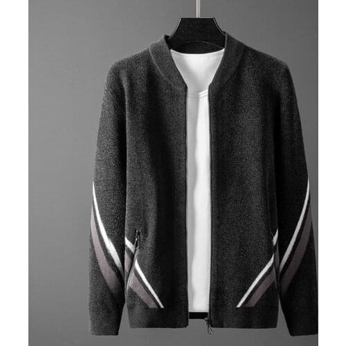 2020 Autumn New Mens Sweater Fashion Korean Version Fashion Coat Knitted Cardigan Casual Sweater Men