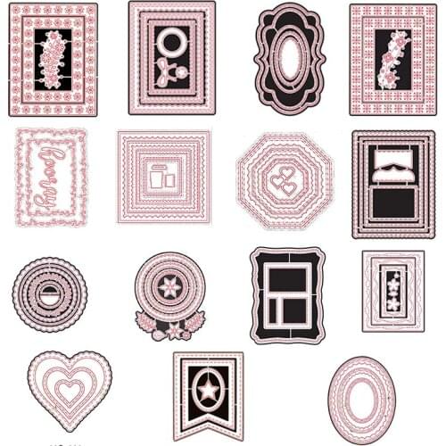 Label Frame Border Inside Scalloped Metal Cutting Dies New 2019 Stencils for DIY Scrapbooking Paper Cards Crafts Decor Handmade