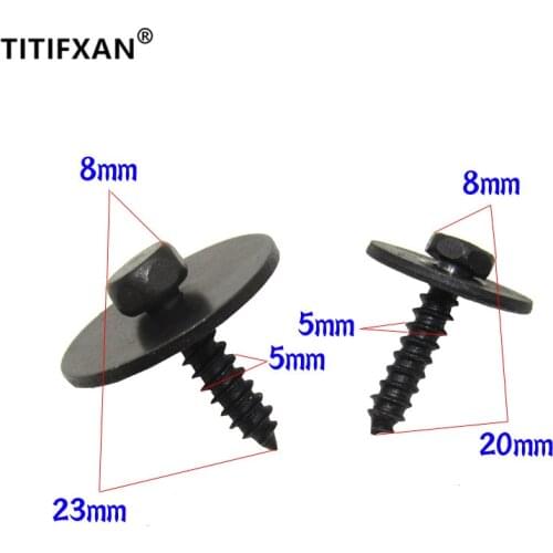5PCS Car chassis engine under guard fender wheel arch self-tapping screws fasteners clips for BMW X1 X3 X5 X6 3 5 series