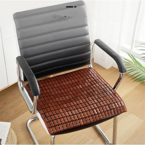 Summer Cool Pad Comfortable Mahjong Mat Bamboo Seat Office Home Decor Chair Breathable Solid Cushion Simple Vintage Style Seat
