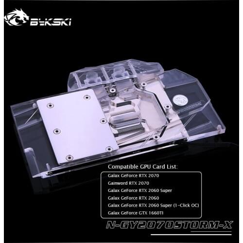 Bykski GPU Water block for Galax GeForce RTX 2070,Gainword RTX2070,2060 Super Galax GeForce GTX 1660TI,N-GY2070STORM-X heatsink