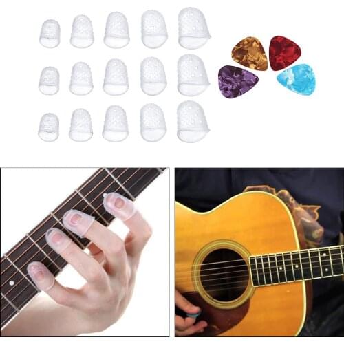 Fingertip Protectors Finger Guards Covers Caps for Stringed Instruments Ukulele Sewing Embroidery Kalimba