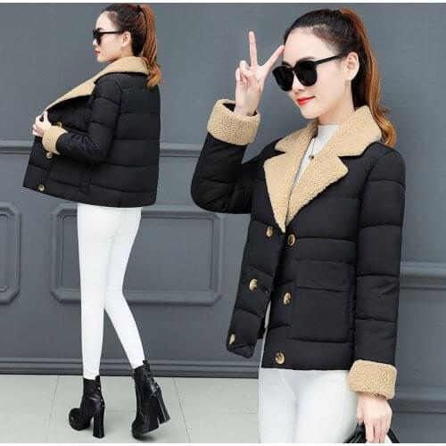 Women Short Filling Cotton Jacket Spring And Autumn Casual Style Woman Parkas Female Tops