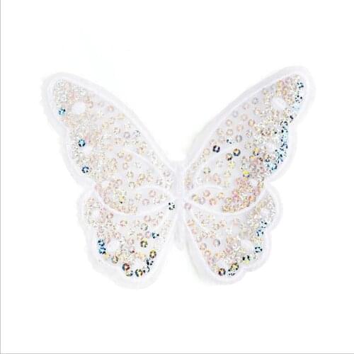 1pcs butterfly pattern Patch Computer Embroidery Badges Hand Sewing Sticker On Cloth Garment Hat Bag