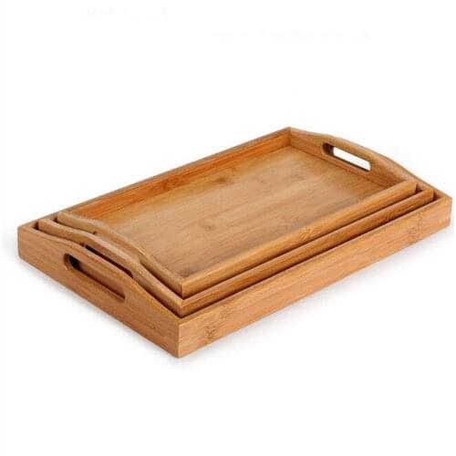1PC 2016 New rectangular bamboo tray high-grade hotel Home Furnishing daily fruit tableware bamboo pallet 32.5x19x2.8cm JL 0913