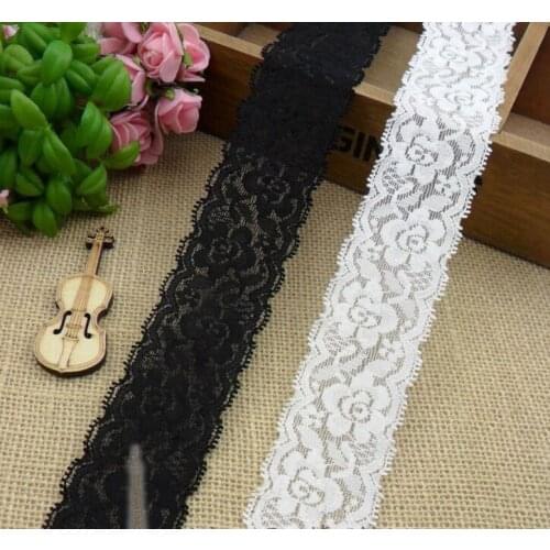 10yards/lot 4.2cm Width Elastic Lace for Fabric Wap Knitting DIY Garment Accessories Free Shipping