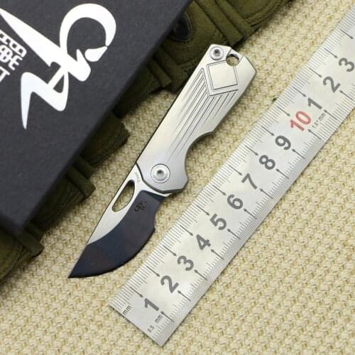 CH003 pocket folding knife AUS-8 blade ball bearing TC4 titanium alloy handle camping key ring fruit pocket outdoor EDC tool