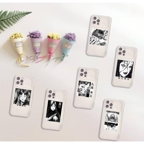 Anime cartoon horror design Phone Case Transparent for iPhone 7 8 11 12 se 2020 mini pro X XS XR MAX Plus