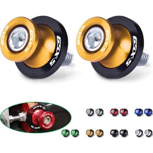 For Suzuki GSXS750 GSXS1000 F-ABS gsxs 750 1000 125 150 Motorcycle Swingarm Spools 8MM Stand Screws CNC Aluminum Accessories