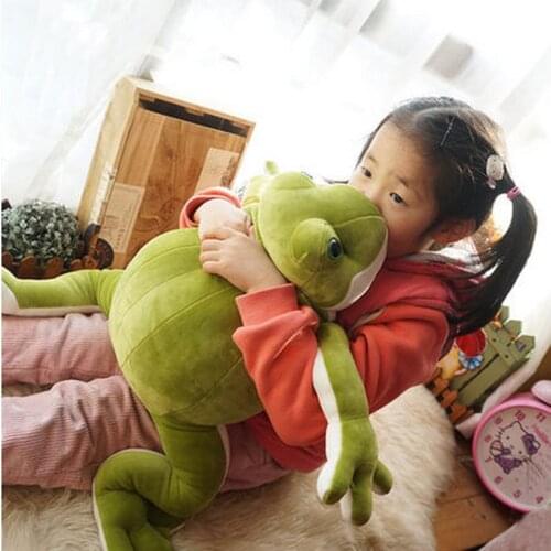 Fancytrader Lovely Soft 70cm Big Animal Frog Plush Toy 28'' Anime Cartoon Stuffed Green Frogs Doll Pillow Baby Gift