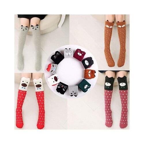 New 1 pair Cute Baby Girls Toddlers Knee High Socks Tights Leg Warmer Stockings For Age3-12