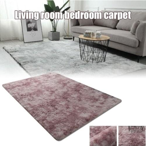 Gradient Carpet Long Fluff Bedroom Mat Plush Livingroom Pad Home Decor Ornament 2019ing