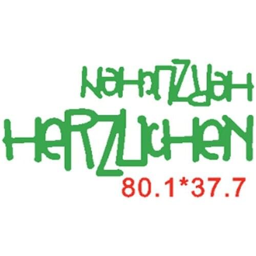 Herzlichen German Word Die Cuts For Card Making German Word Herzlichen dies scrapbooking metal cutting dies New 2019