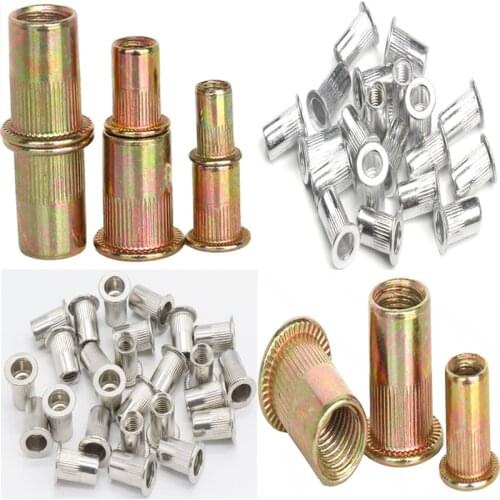M3 M4 M5 M6 M8 M10 M12 Stainless steel/color zinc rivet nuts Flat Head Threaded Rivet Insert Nutsert Cap Rivet Nut